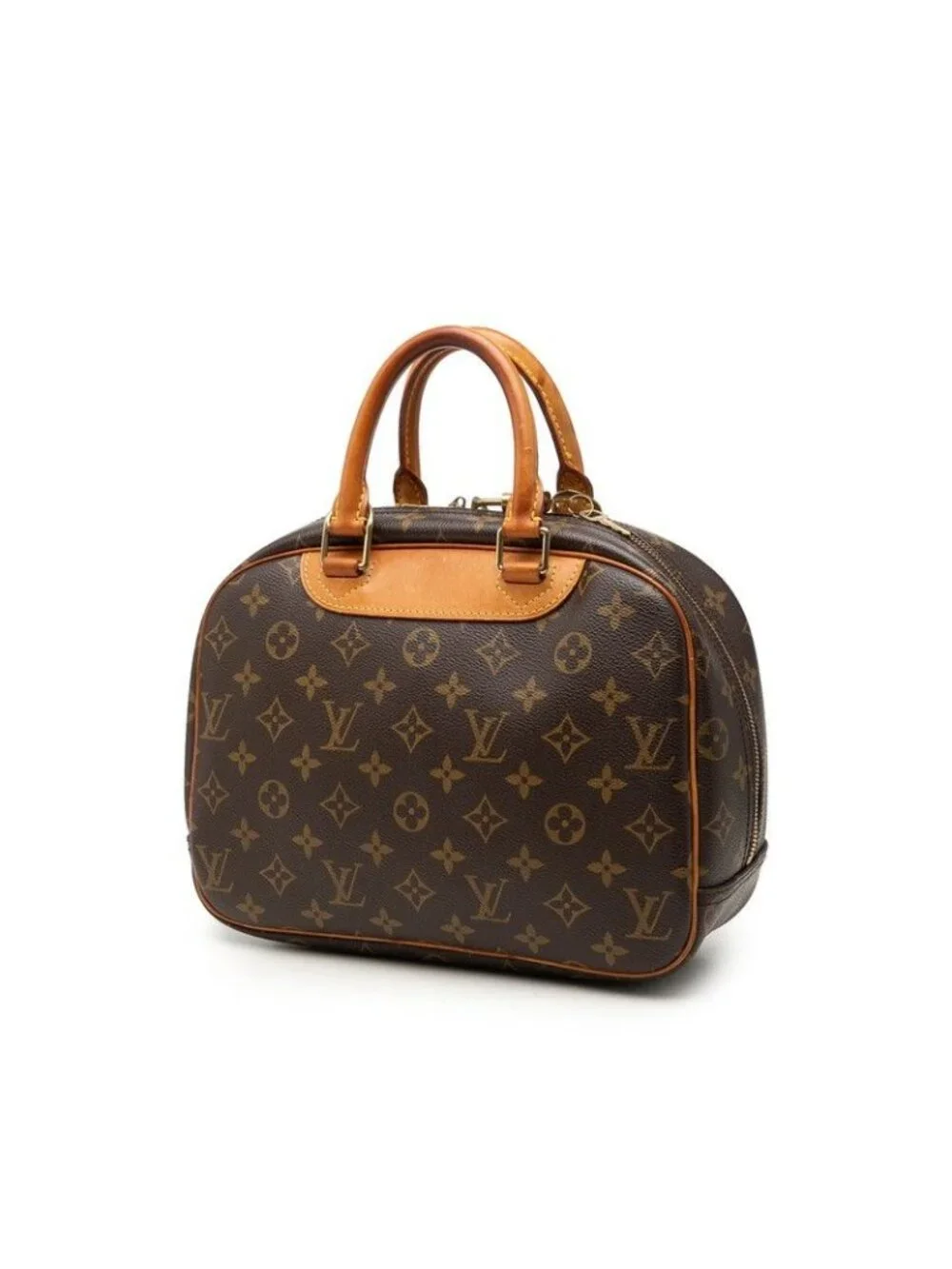 Louis Vuitton Monogram Tourville Handbag Brown Leather